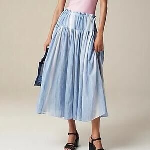 J Crew x Maryam Nassir Zadeh Women’s XL Skirt Drop Waist Cotton Voile Side Tie